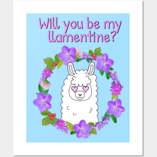 Will you be my llamentine? Posters and Art